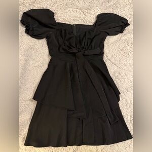 SHEIN Black Asymmetrical Dress